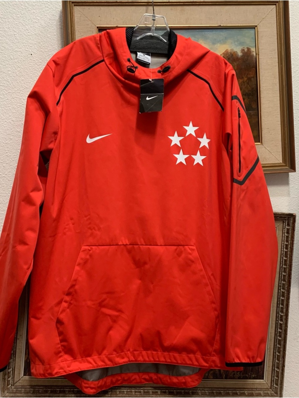Nike five star red pullover hooded jacket medium